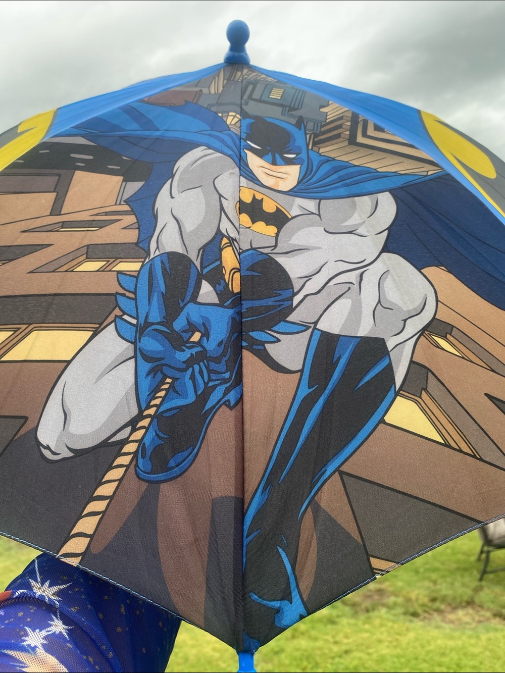 Kids Batman Umbrella in Blue & Yellow